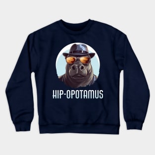 Hip-opotamus | Cool Hippo Crewneck Sweatshirt